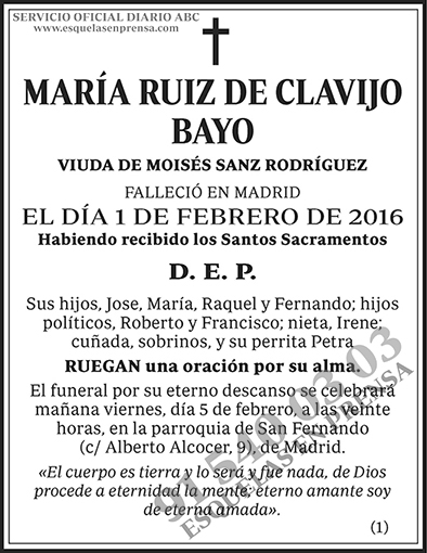 María Ruiz de Clavijo Bayo